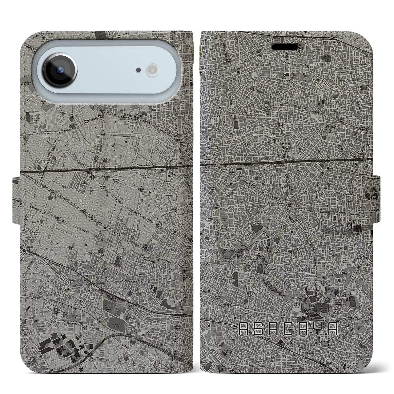 【阿佐ケ谷（東京都）】地図柄iPhoneケース（手帳タイプ）