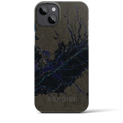 【あさぎり（熊本県）】地図柄iPhoneケース（バックカバータイプ）