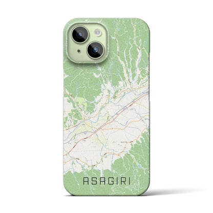 【あさぎり（熊本県）】地図柄iPhoneケース（バックカバータイプ）