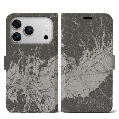 【あさぎり（熊本県）】地図柄iPhoneケース（手帳タイプ）