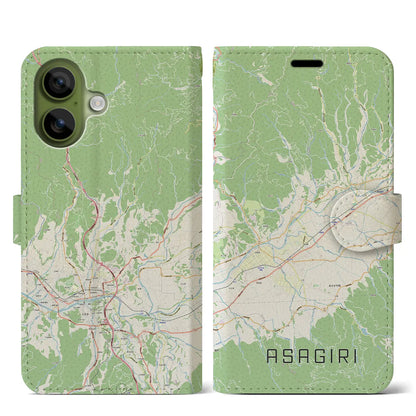 【あさぎり（熊本県）】地図柄iPhoneケース（手帳タイプ）