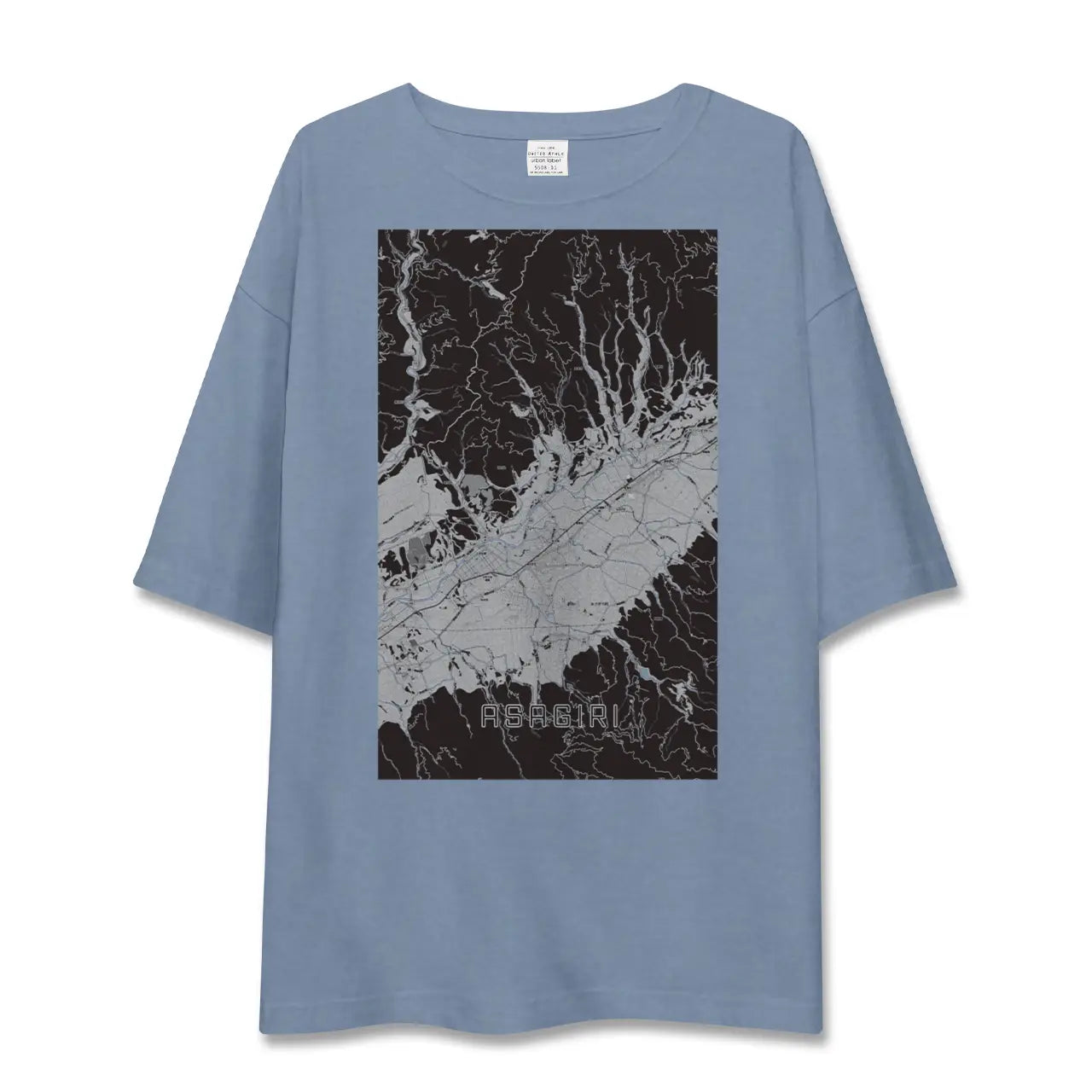【あさぎり（熊本県）】地図柄ビッグシルエットTシャツ