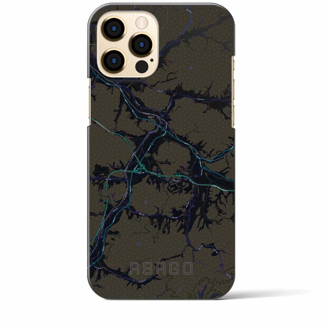 【朝来（兵庫県）】地図柄iPhoneケース（バックカバータイプ）