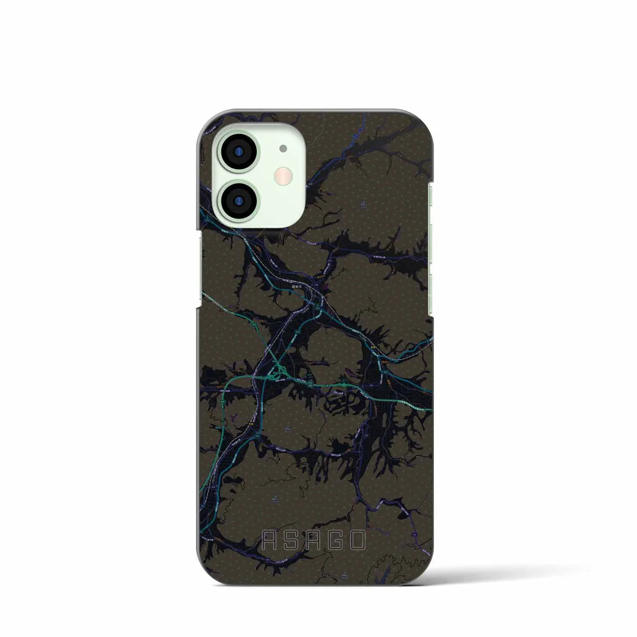 【朝来（兵庫県）】地図柄iPhoneケース（バックカバータイプ）