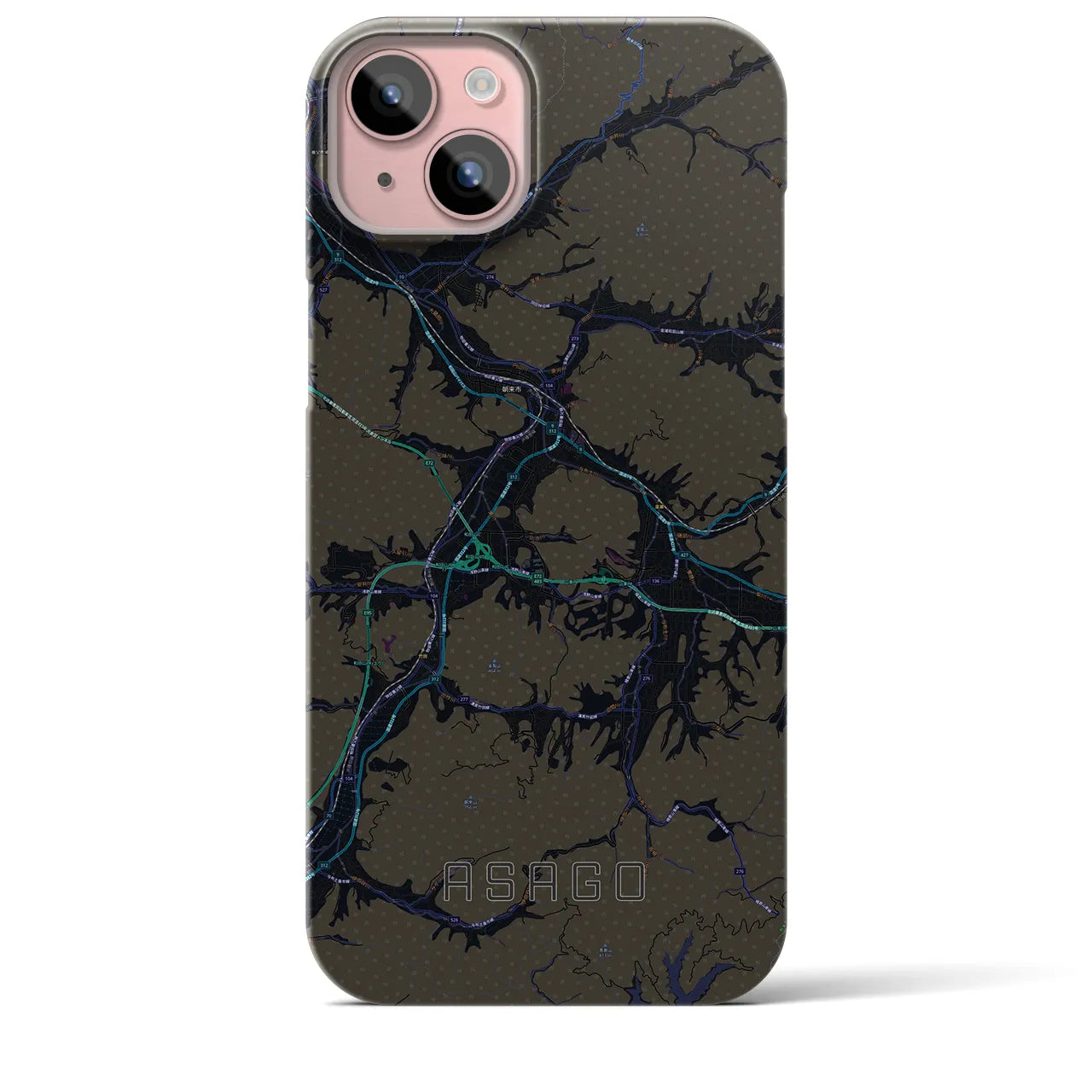 【朝来（兵庫県）】地図柄iPhoneケース（バックカバータイプ）