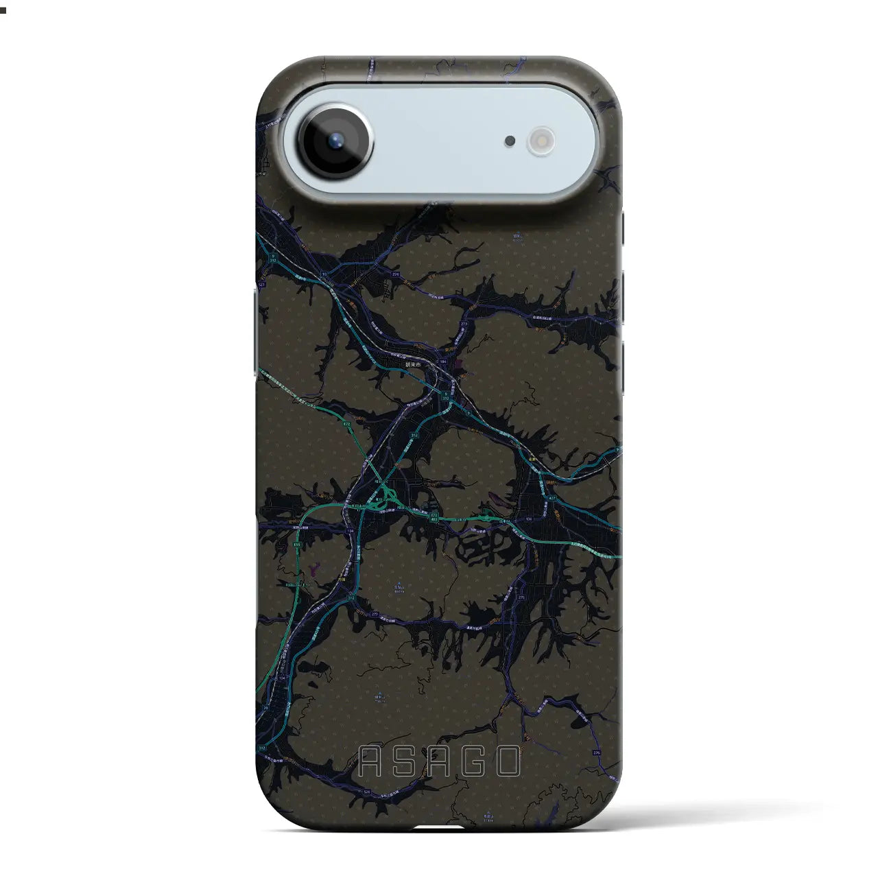 【朝来（兵庫県）】地図柄iPhoneケース（バックカバータイプ）