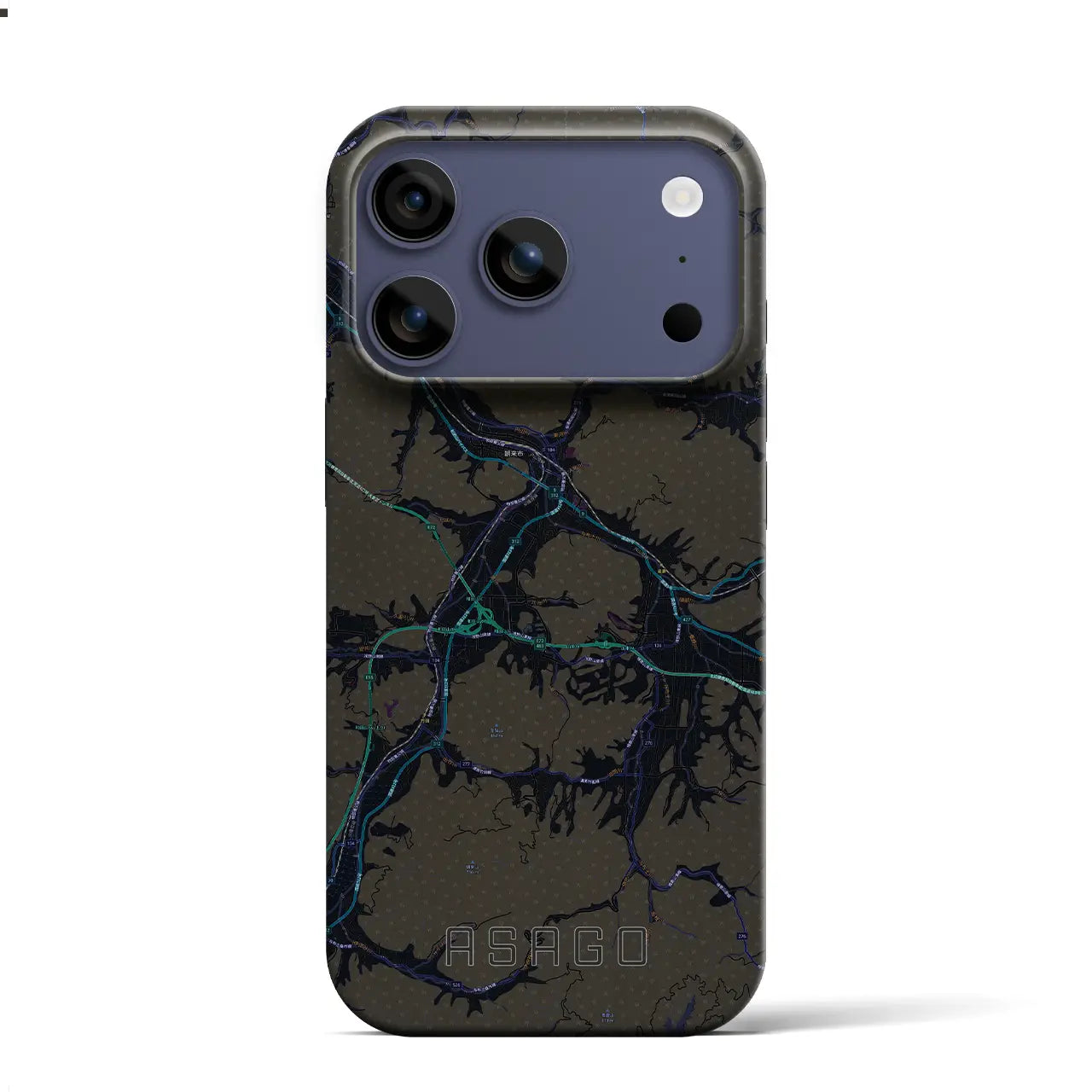 【朝来（兵庫県）】地図柄iPhoneケース（バックカバータイプ）