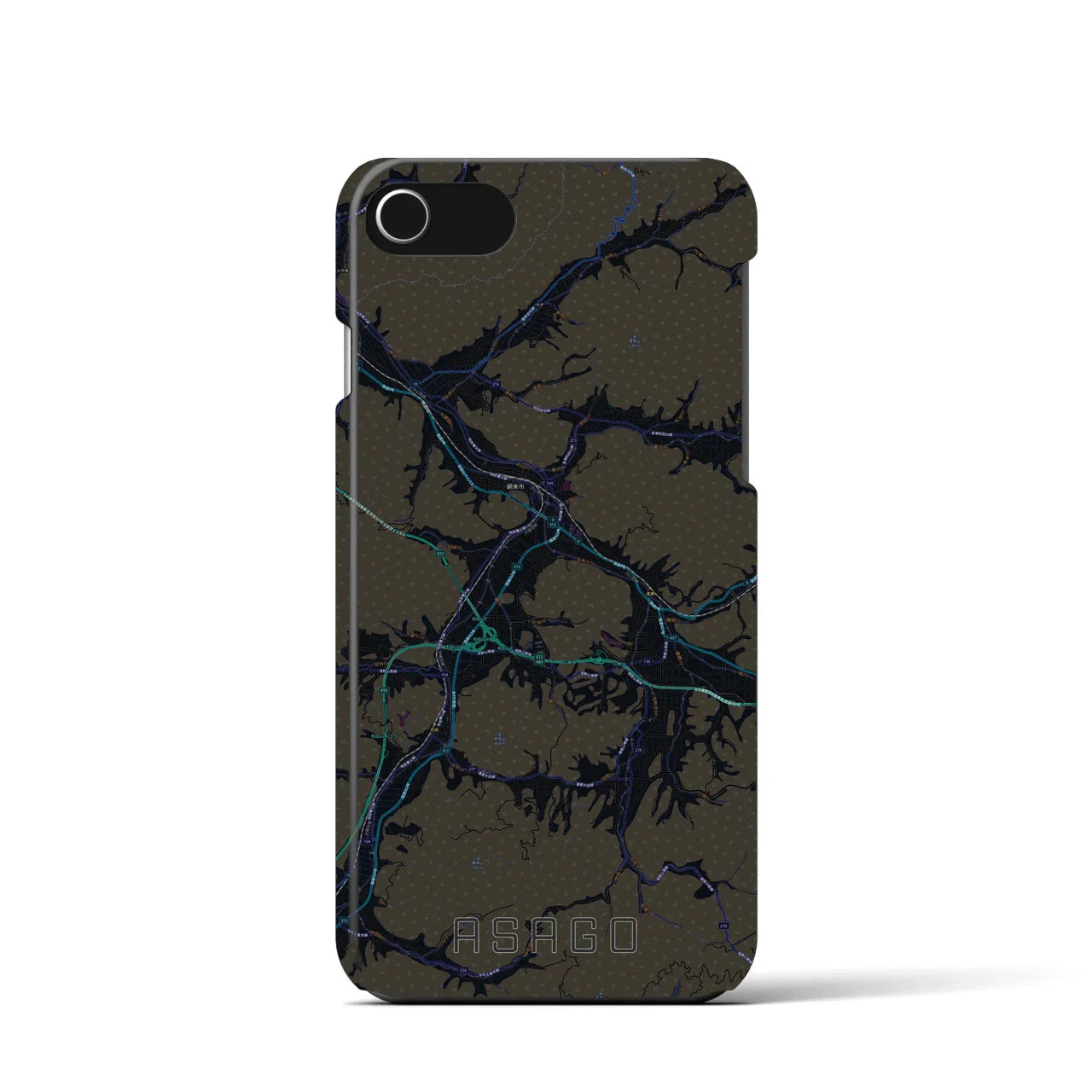 【朝来（兵庫県）】地図柄iPhoneケース（バックカバータイプ）
