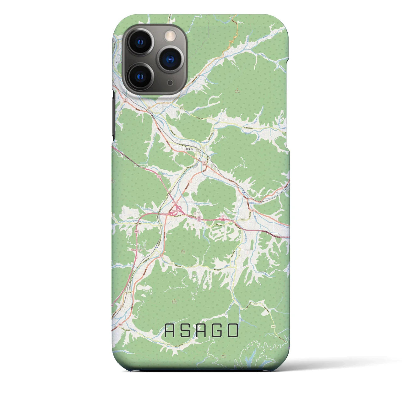 【朝来（兵庫県）】地図柄iPhoneケース（バックカバータイプ）