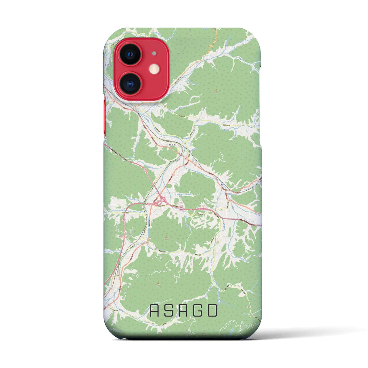 【朝来（兵庫県）】地図柄iPhoneケース（バックカバータイプ）