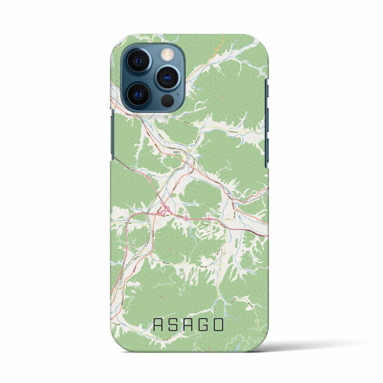 【朝来（兵庫県）】地図柄iPhoneケース（バックカバータイプ）