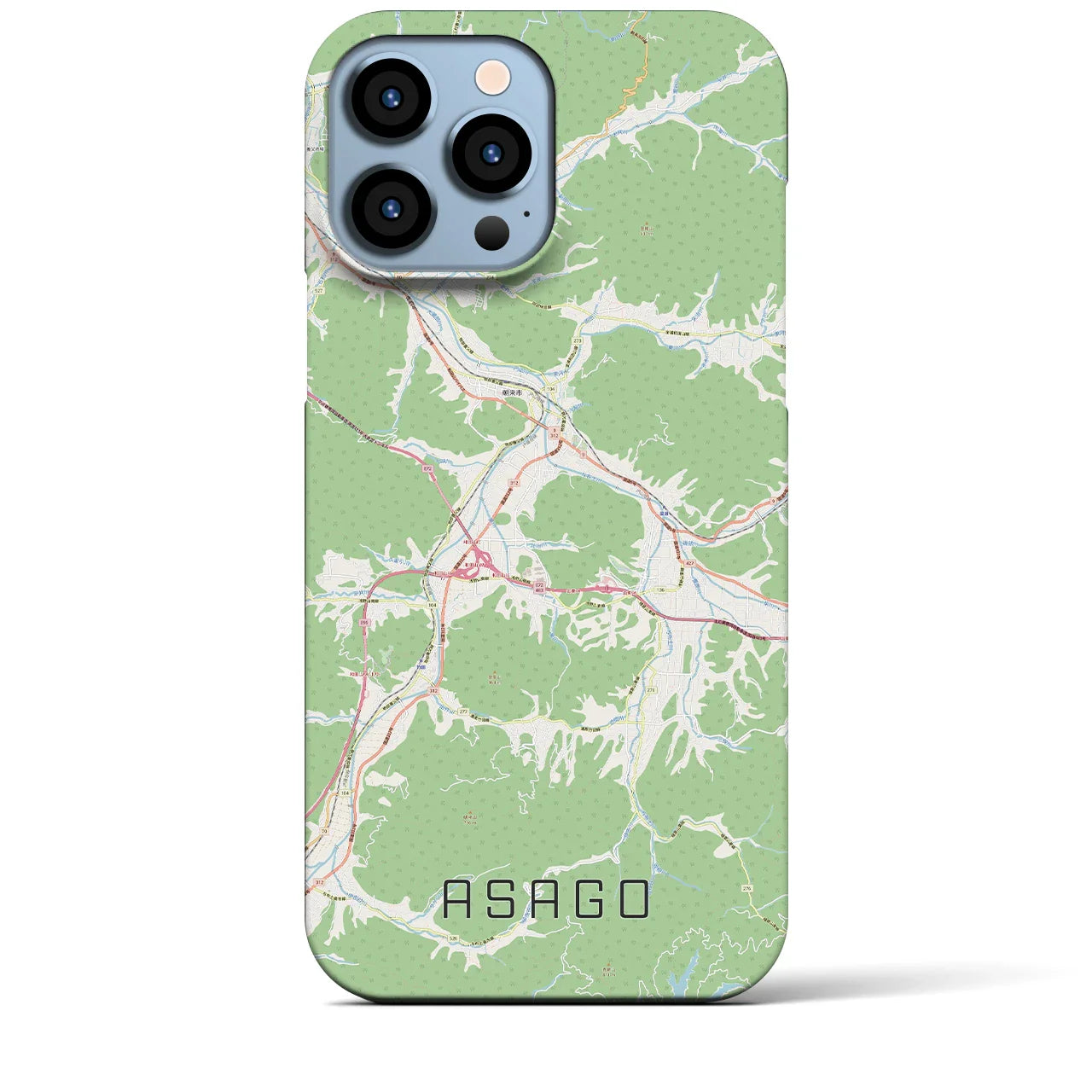 【朝来（兵庫県）】地図柄iPhoneケース（バックカバータイプ）