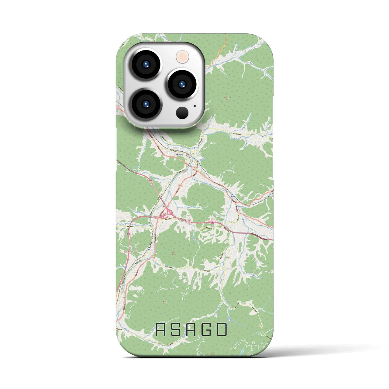 【朝来（兵庫県）】地図柄iPhoneケース（バックカバータイプ）