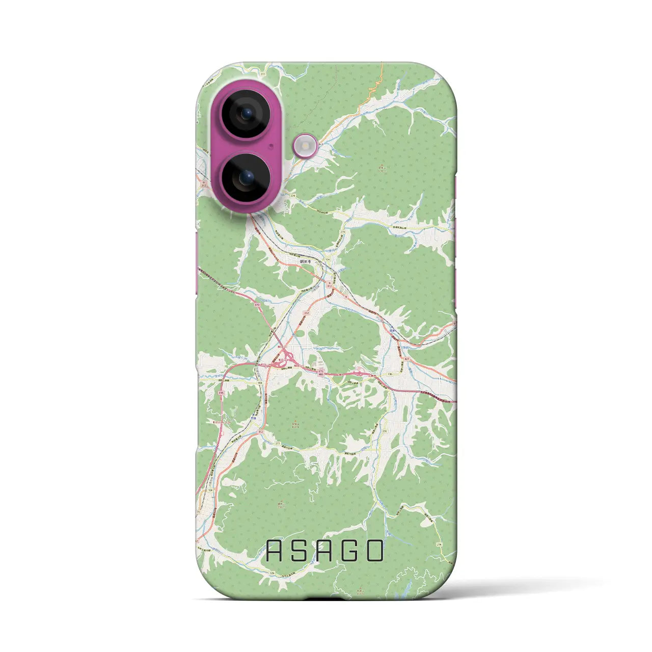 【朝来（兵庫県）】地図柄iPhoneケース（バックカバータイプ）