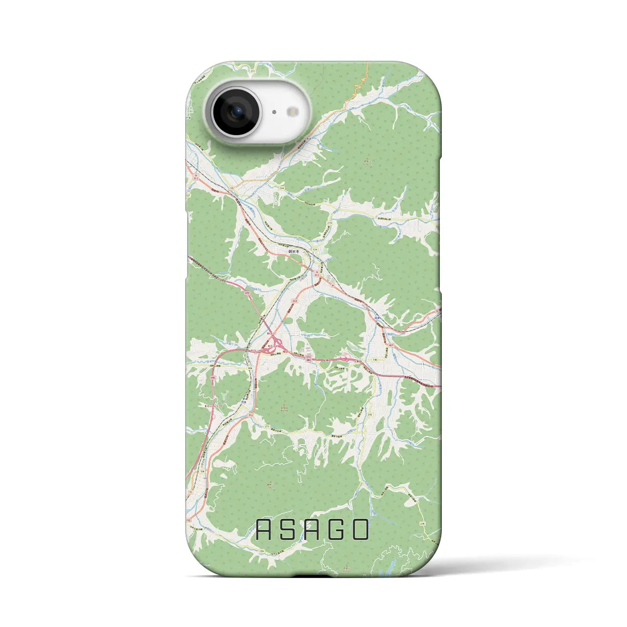 【朝来（兵庫県）】地図柄iPhoneケース（バックカバータイプ）