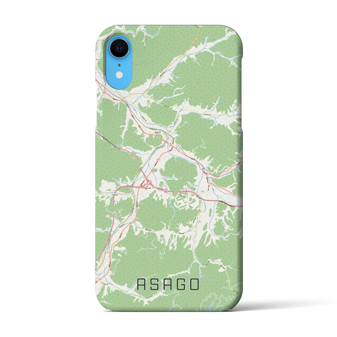 【朝来（兵庫県）】地図柄iPhoneケース（バックカバータイプ）