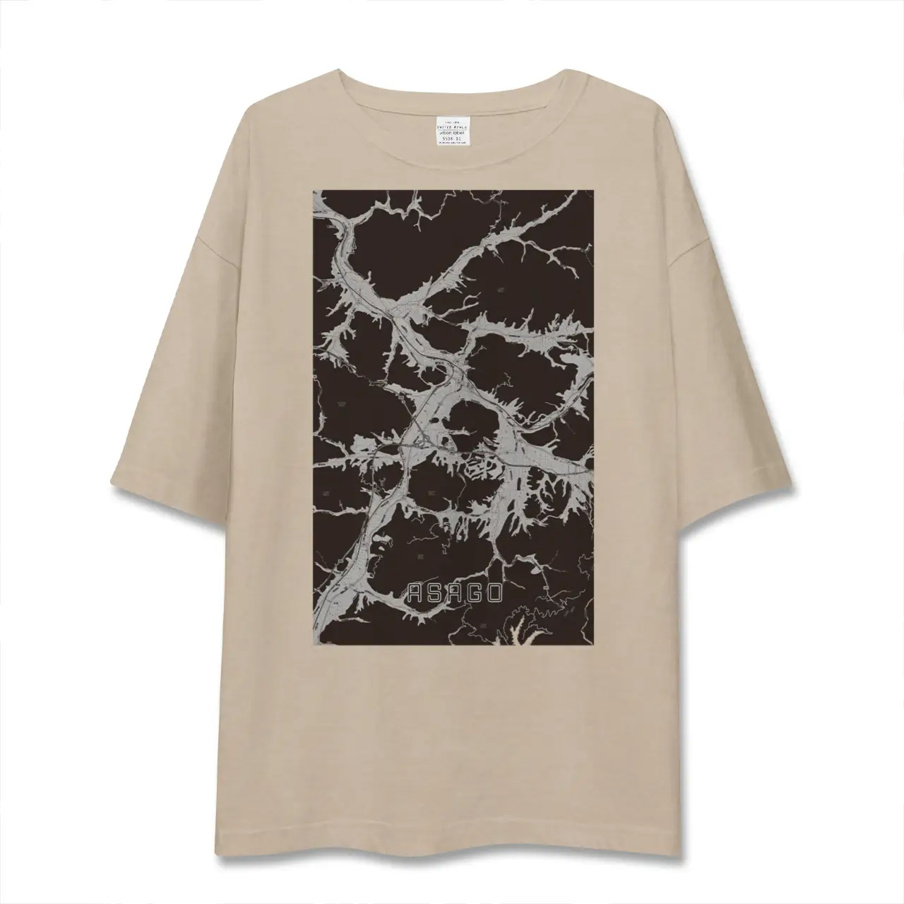 【朝来（兵庫県）】地図柄ビッグシルエットTシャツ