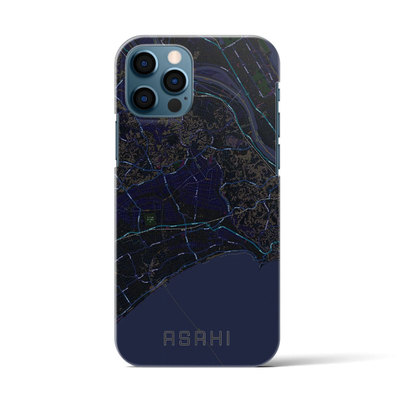 【旭（千葉県）】地図柄iPhoneケース（バックカバータイプ）