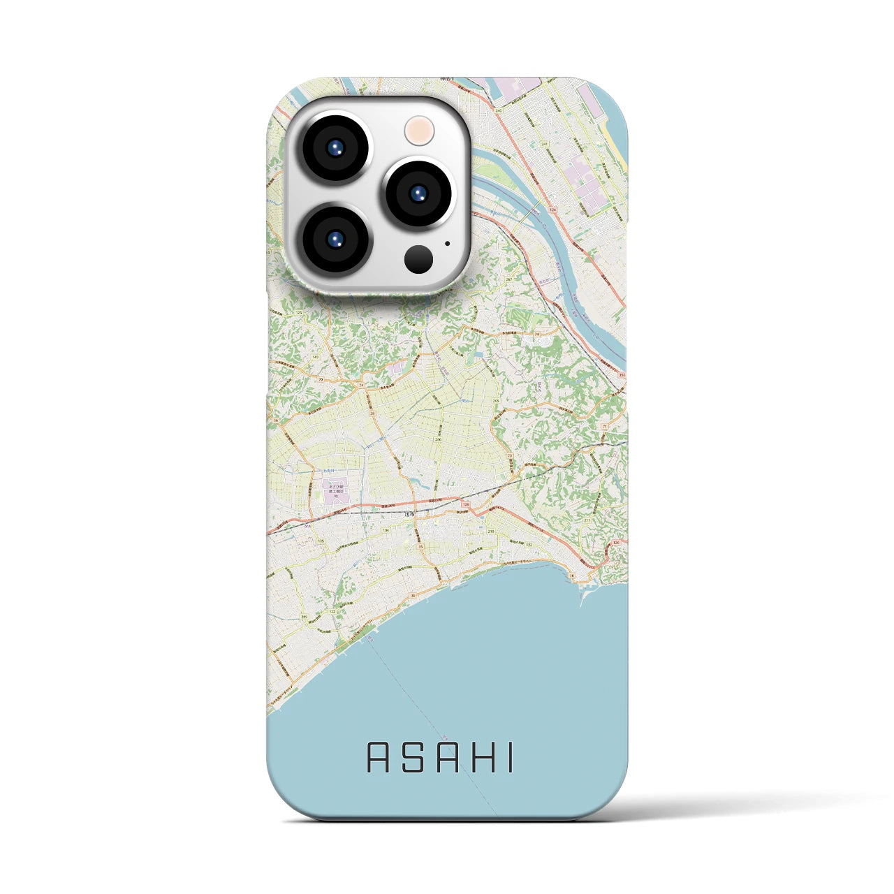 【旭（千葉県）】地図柄iPhoneケース（バックカバータイプ）