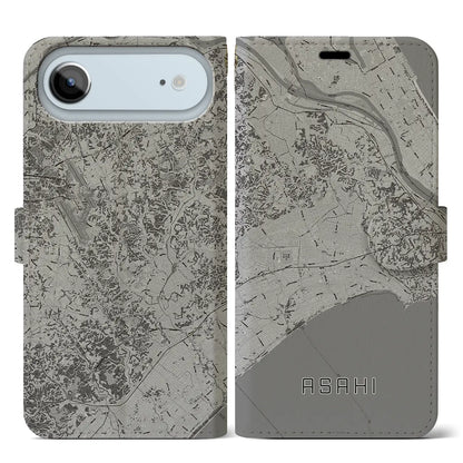 【旭（千葉県）】地図柄iPhoneケース（手帳タイプ）