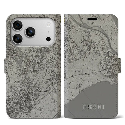 【旭（千葉県）】地図柄iPhoneケース（手帳タイプ）