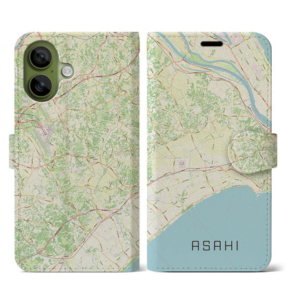 【旭（千葉県）】地図柄iPhoneケース（手帳タイプ）