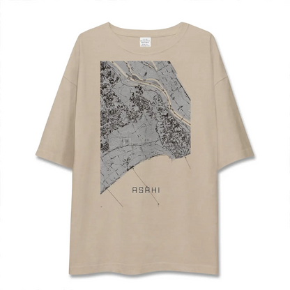【旭（千葉県）】地図柄ビッグシルエットTシャツ