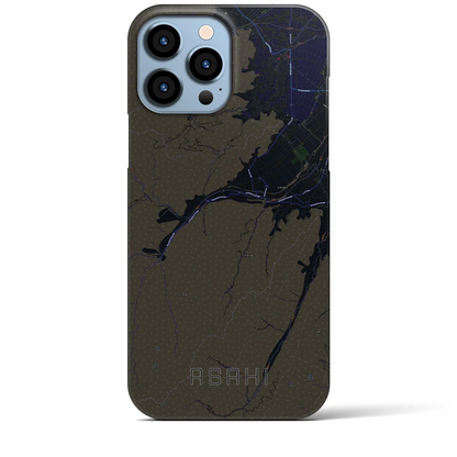 【朝日（長野県）】地図柄iPhoneケース（バックカバータイプ）