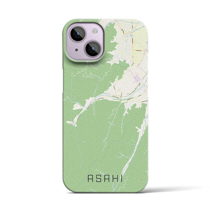 【朝日（長野県）】地図柄iPhoneケース（バックカバータイプ）