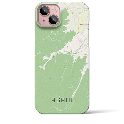 【朝日（長野県）】地図柄iPhoneケース（バックカバータイプ）
