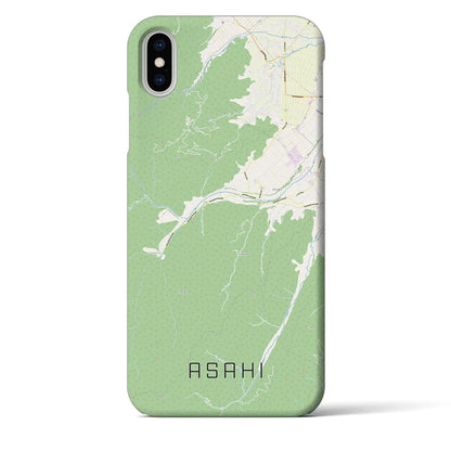 【朝日（長野県）】地図柄iPhoneケース（バックカバータイプ）