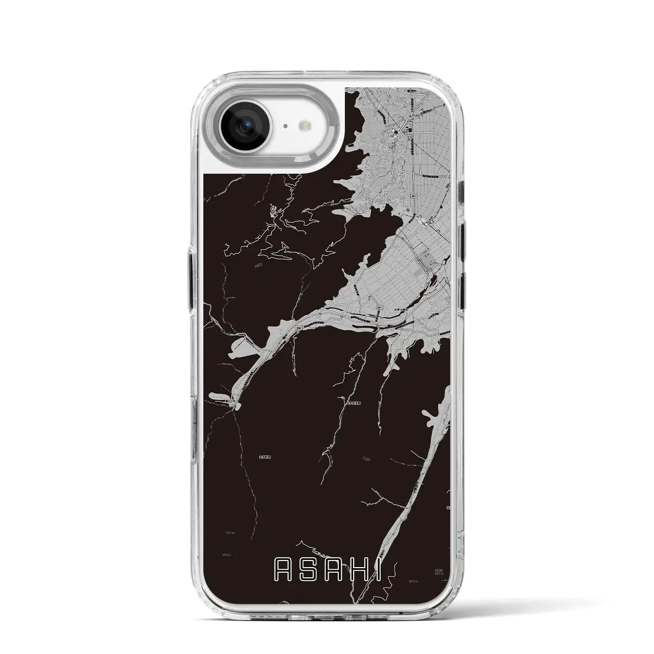 【朝日（長野県）】地図柄iPhoneケース（MagSafeタイプ）