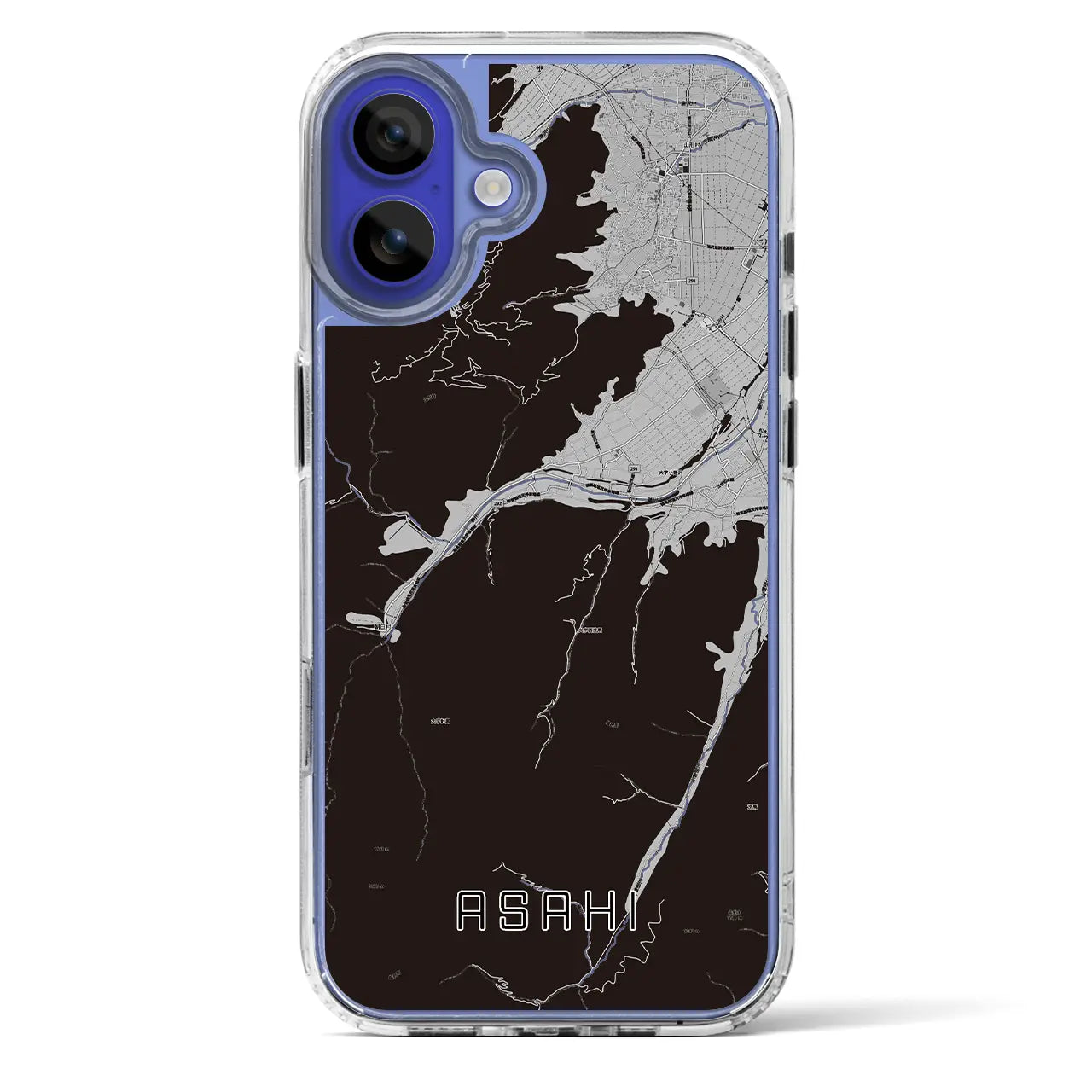 【朝日（長野県）】地図柄iPhoneケース（MagSafeタイプ）