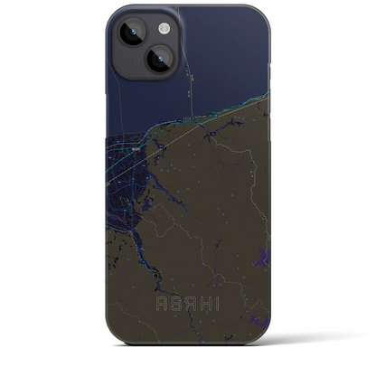 【朝日（富山県）】地図柄iPhoneケース（バックカバータイプ）