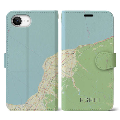 【朝日（富山県）】地図柄iPhoneケース（手帳タイプ）