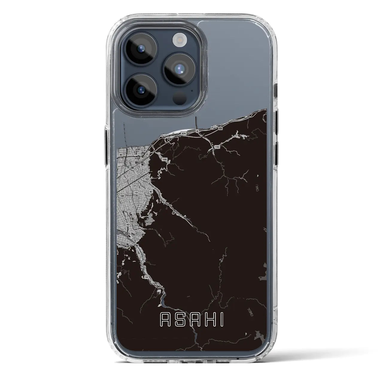 【朝日（富山県）】地図柄iPhoneケース（MagSafeタイプ）