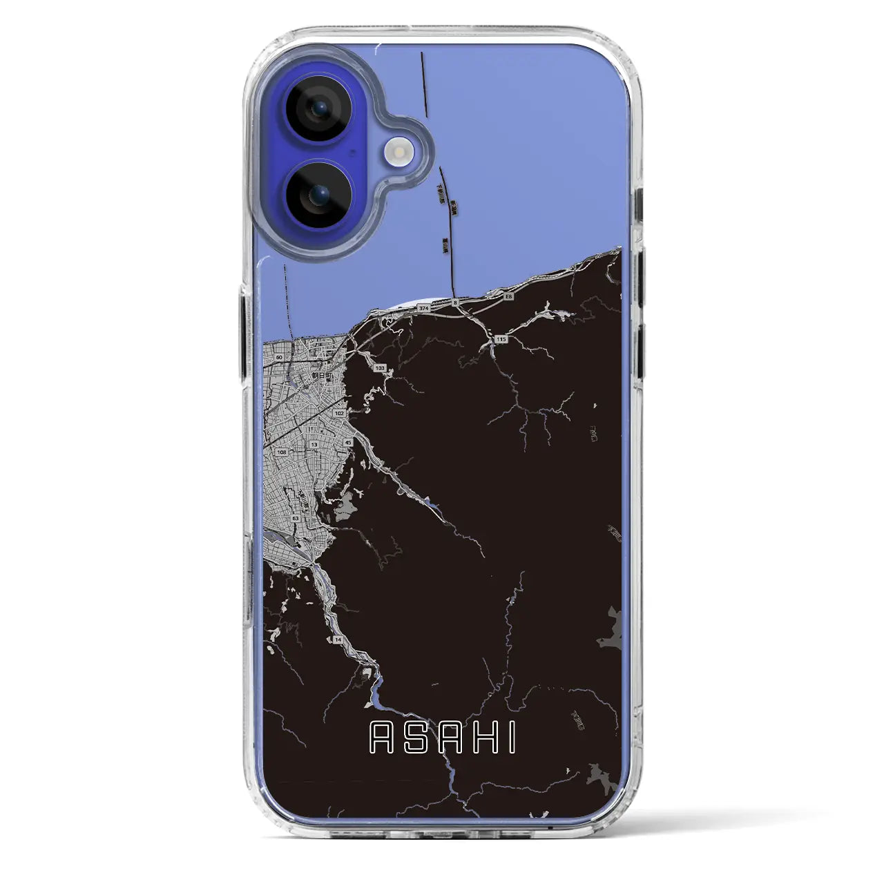 【朝日（富山県）】地図柄iPhoneケース（MagSafeタイプ）