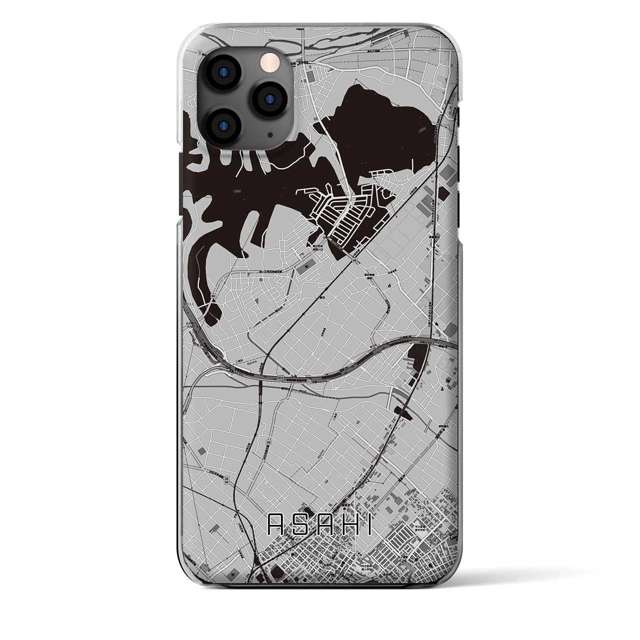 【朝日（三重県）】地図柄iPhoneケース（クリアタイプ）