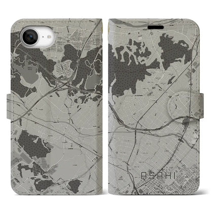 【朝日（三重県）】地図柄iPhoneケース（手帳タイプ）