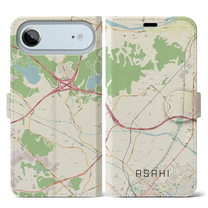 【朝日（三重県）】地図柄iPhoneケース（手帳タイプ）