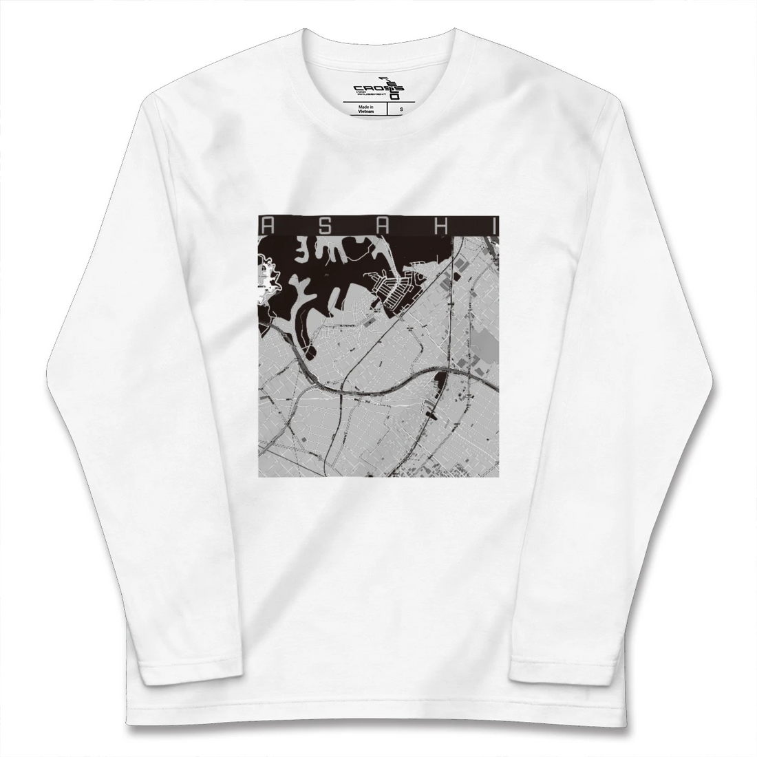 【朝日（三重県）】地図柄ロングスリーブTシャツ