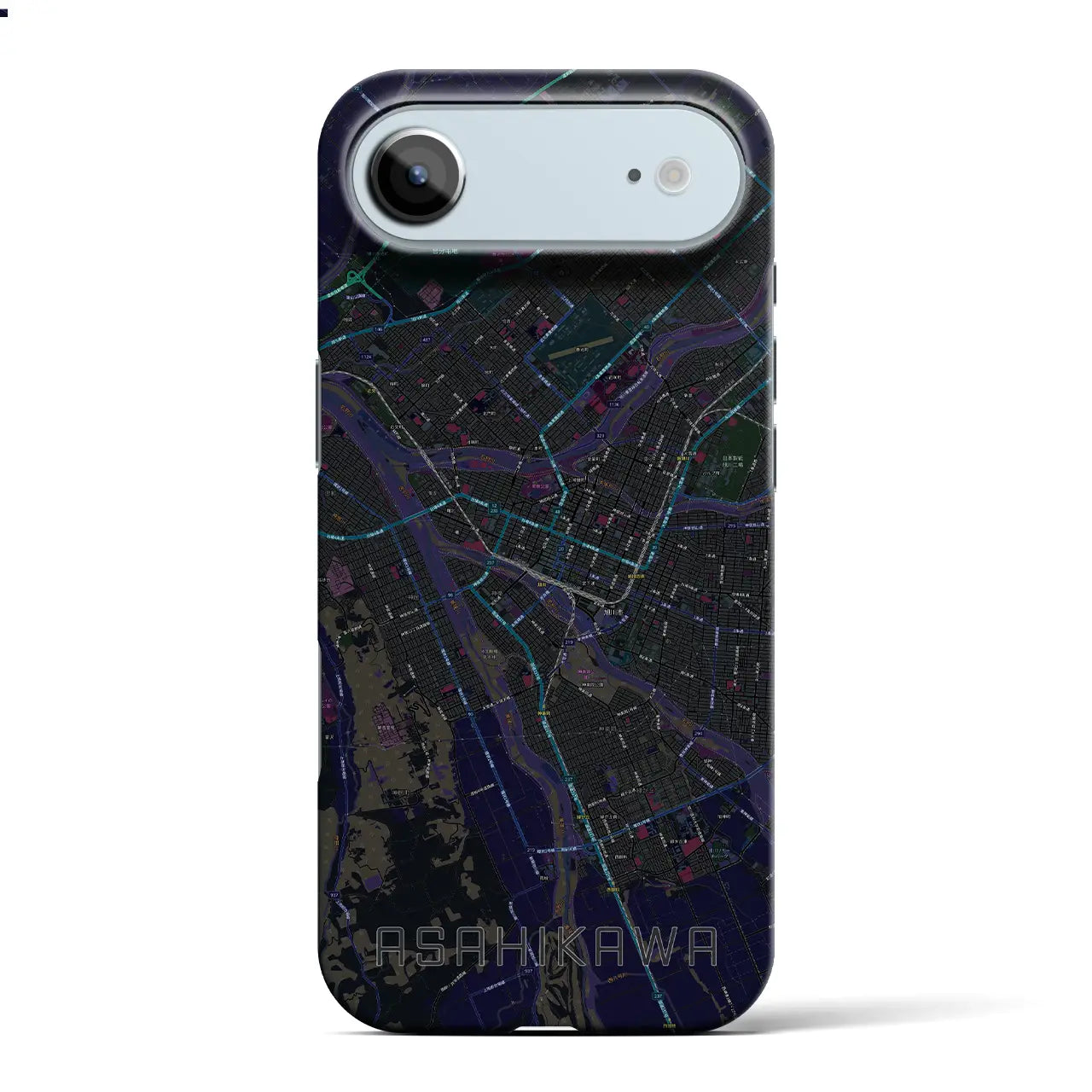 【旭川（北海道）】地図柄iPhoneケース（バックカバータイプ）