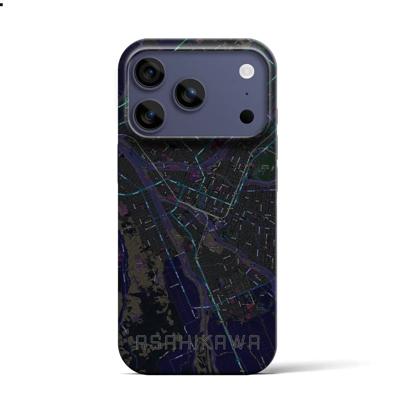 【旭川（北海道）】地図柄iPhoneケース（バックカバータイプ）