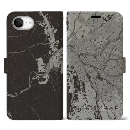 【旭川（北海道）】地図柄iPhoneケース（手帳タイプ）