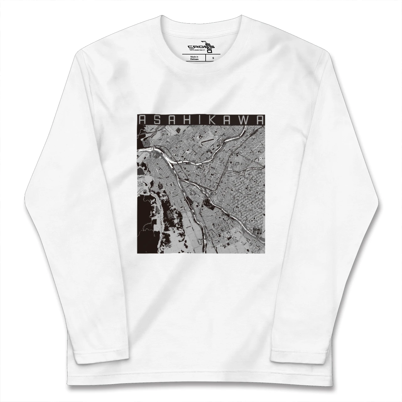【旭川（北海道）】地図柄ロングスリーブTシャツ
