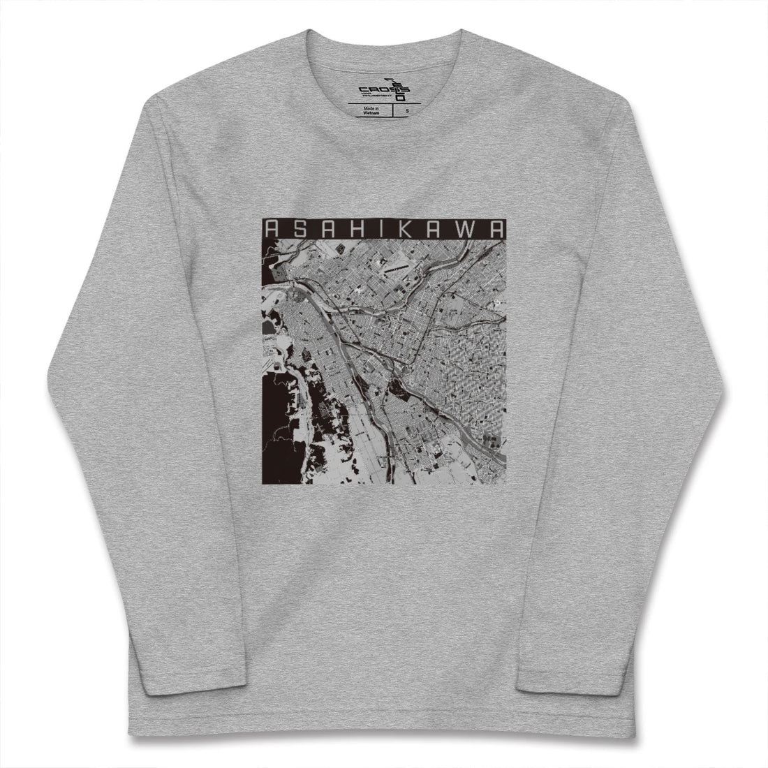 【旭川（北海道）】地図柄ロングスリーブTシャツ