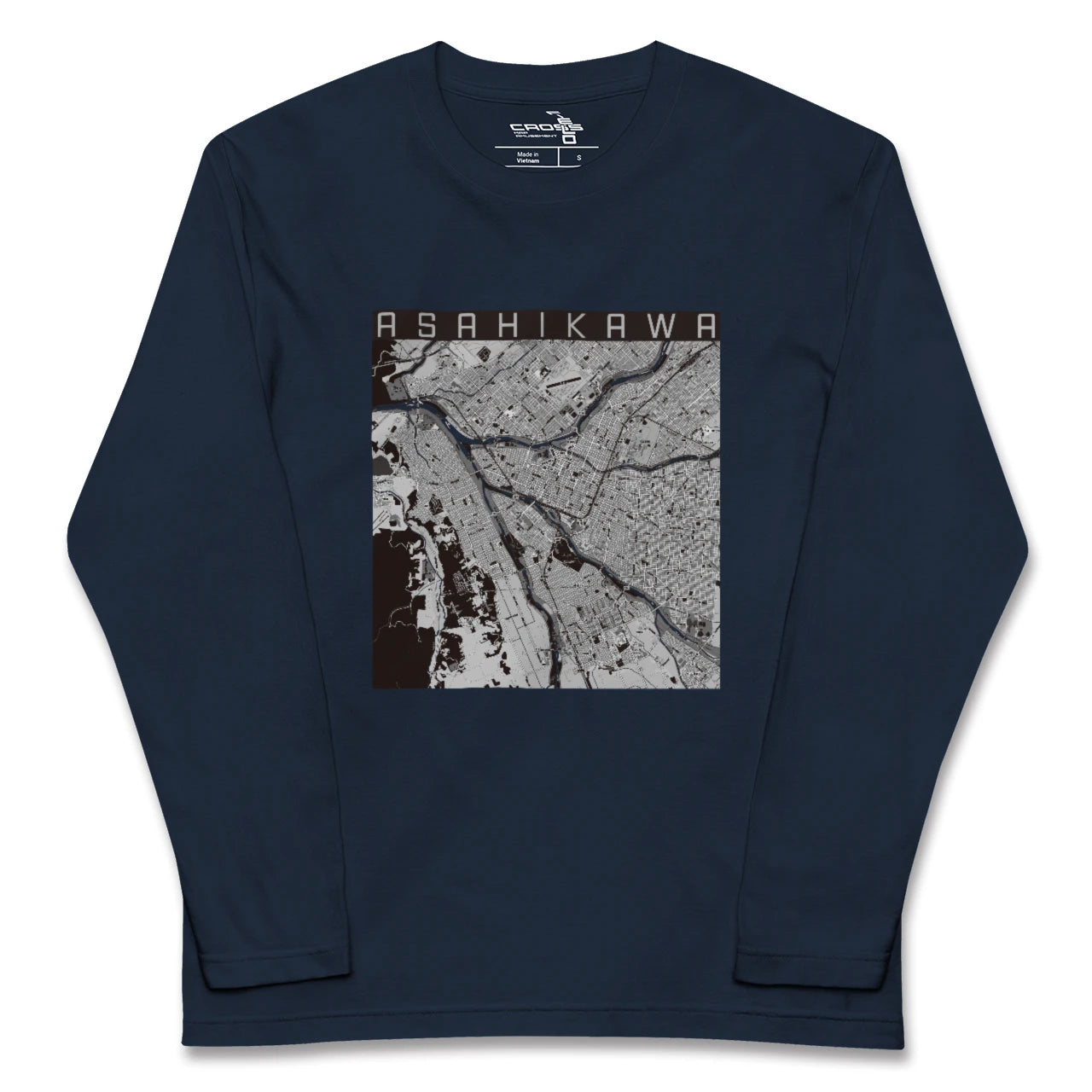 【旭川（北海道）】地図柄ロングスリーブTシャツ