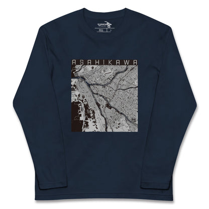 【旭川（北海道）】地図柄ロングスリーブTシャツ