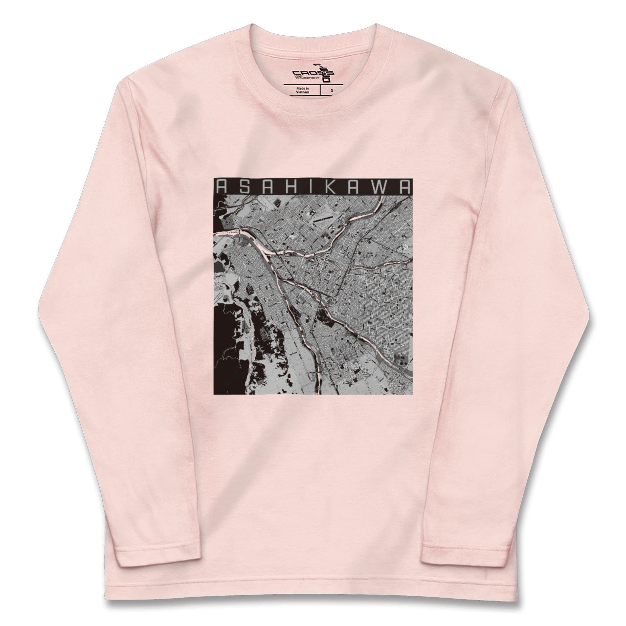 【旭川（北海道）】地図柄ロングスリーブTシャツ