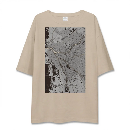 【旭川（北海道）】地図柄ビッグシルエットTシャツ